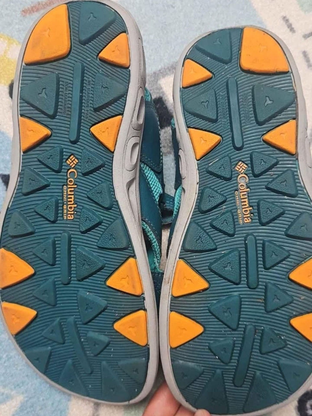 Columbia Teal and Orange Kids' Outdoor Sport Sandals - Picture 3 of 3